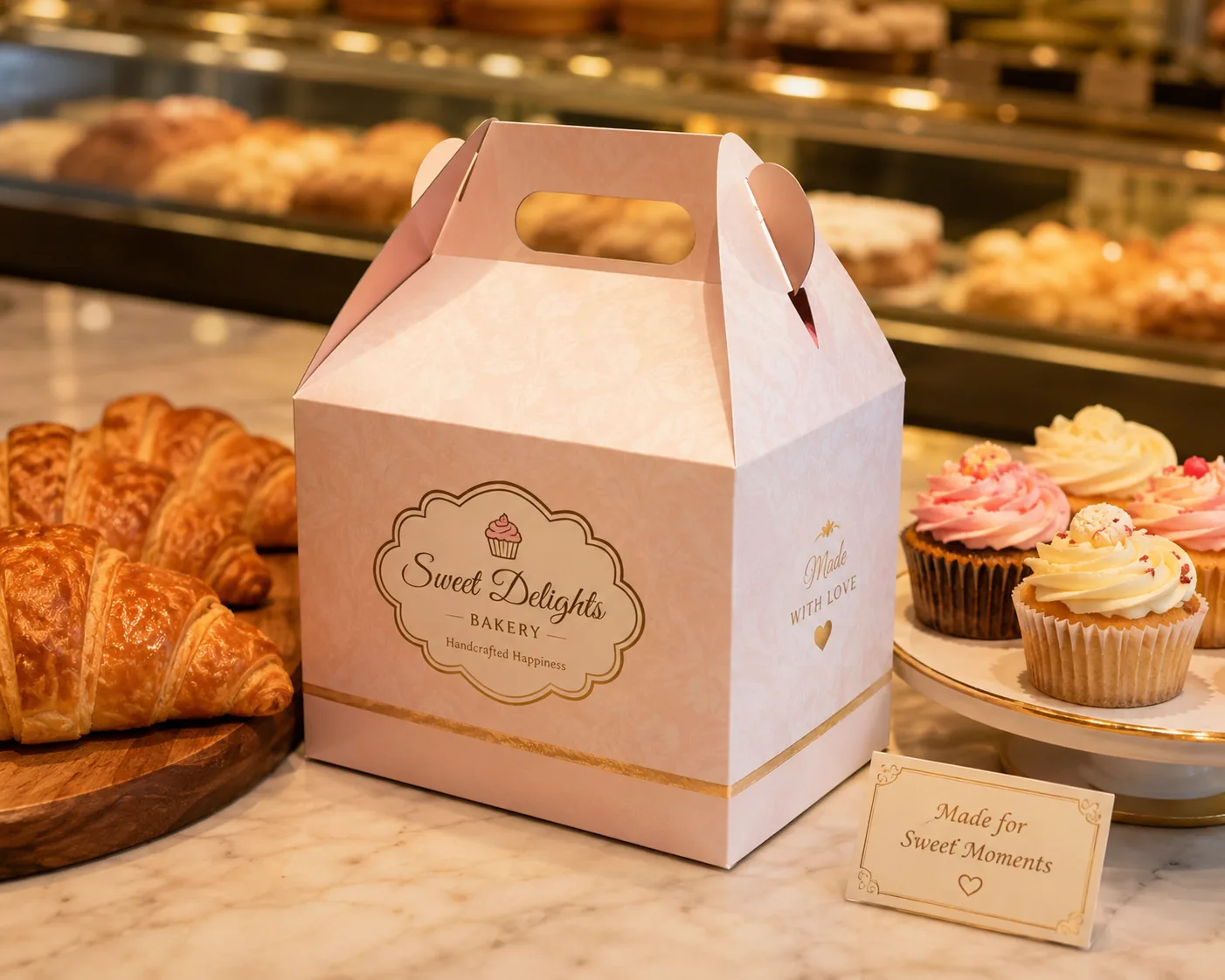 Auto-Bottom Gable Bakery Box